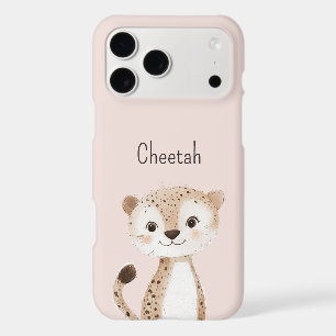 Joli Animal de Safari Guépard Crème Rose Blush
