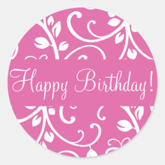 Joli Anniversaire Floral Vine Enveloppe Sticker