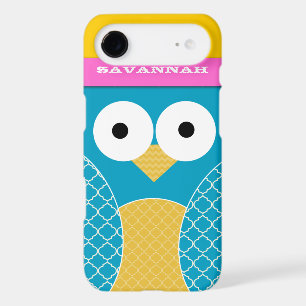 Joli Aqua Rose Chaud Moutarde Jaune Hibou Coloré