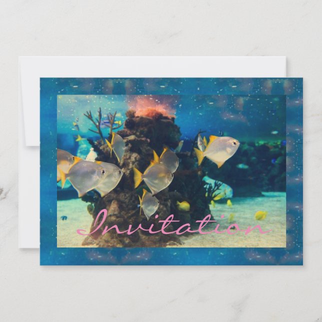 Joli Aquarium Invitation de poisson (Devant)