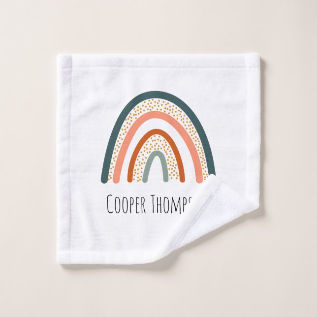 Joli arc-en-ciel pastel (Gant de toilette)