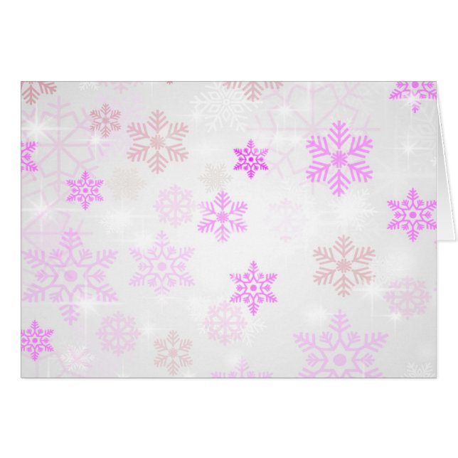 Joli Arrière - plan de flocon de neige Icy - rose (Devant horizontal)