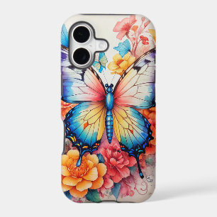 Joli Art Vintage Papillon & Fleur