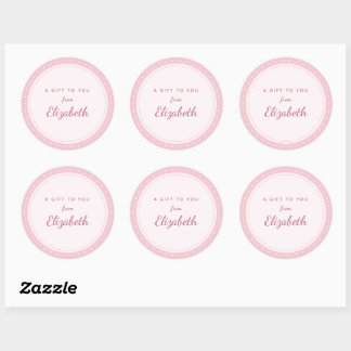 Joli autocollant de nom "Cadeau pour vous de"