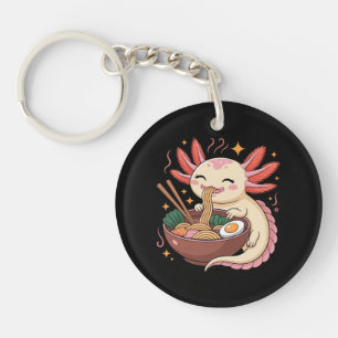 Joli Axolotl Mange des Nouilles Ramen