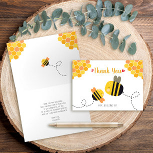 Joli Baby shower d'abeille doux Merci bourdonnant 