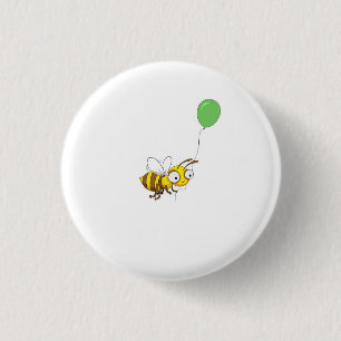 Joli badge d'abeille à bourdons, épingle, bouton a