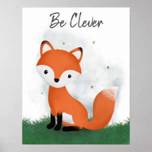 Joli Be Clever Fox Genre Poster Neutre