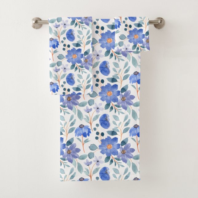 Joli bébé bleu Cornflower motifs floraux (En situation)