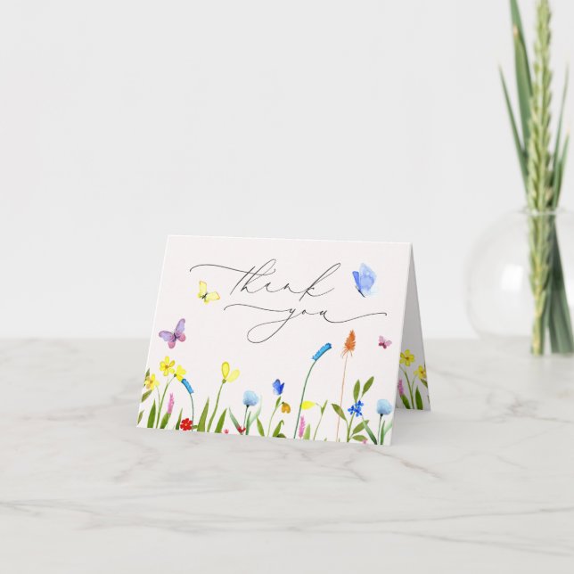 Joli bébé en fleurs Fleur sauvage Merci (Devant)