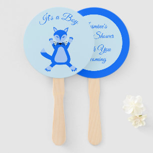 Joli Bébé Garçon Renard Bleu Éventail Personnalisé