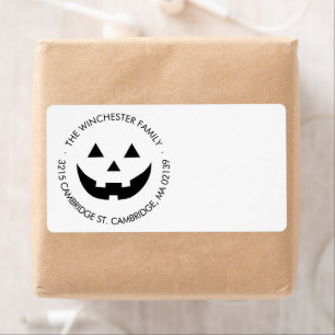 Joli blanc Jack-o'-lantern Halloween adresse