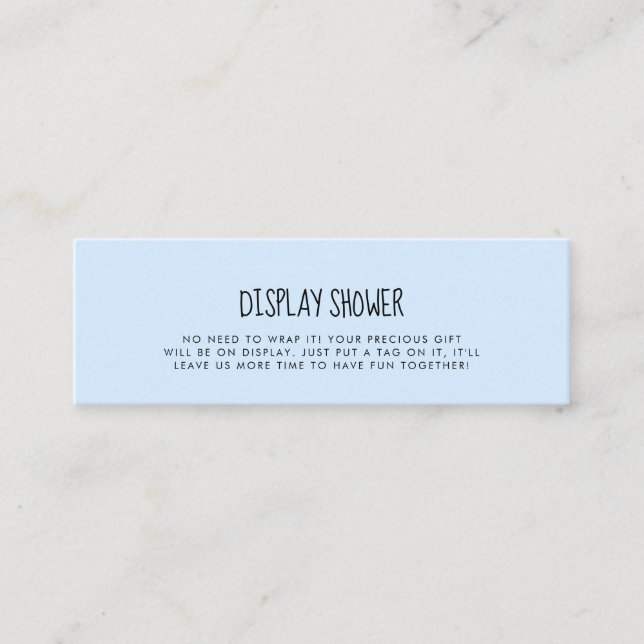 Joli bleu Afficher l'insertion de carte de douche (Devant)