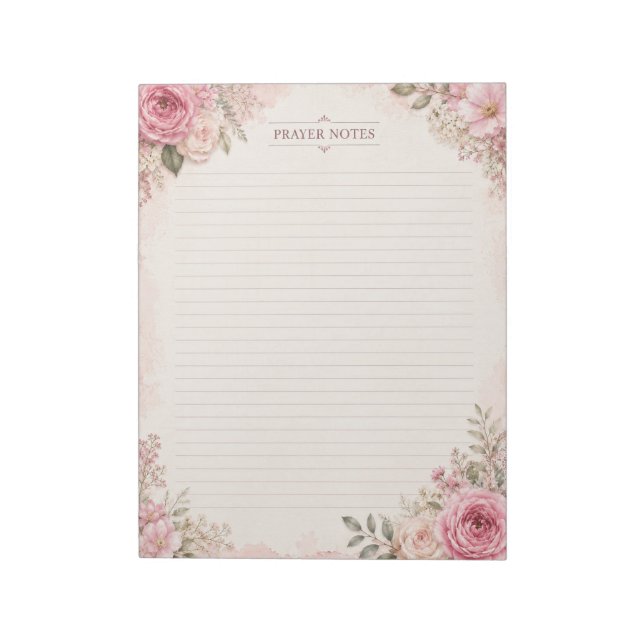 Joli bloc-notes de prières florales (Tourné)