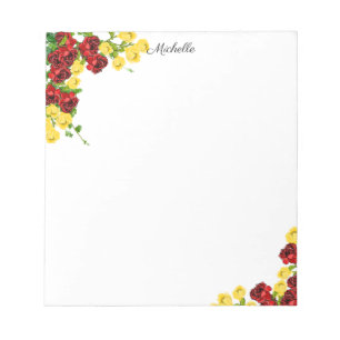 Joli Bloc-notes Fleurs d'été VOTRE TEXTE