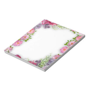Joli bloc-notes floral coloré