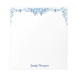 Joli bloc-notes personnalisé à motif floral