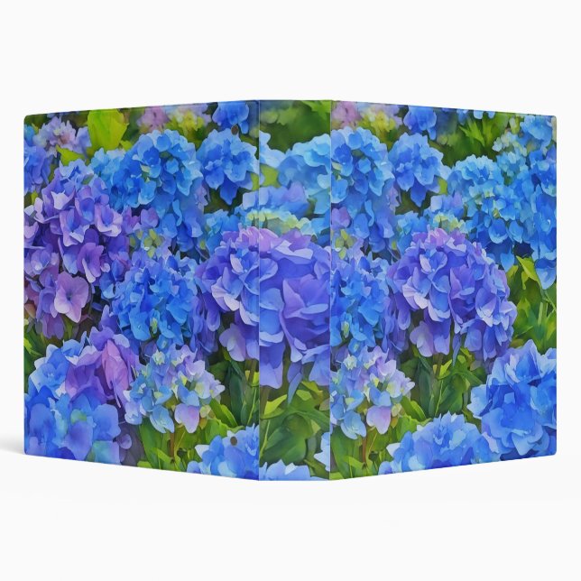 Joli Blue Hydrangea Fleurs Floral Art Classeur (Arrière-plan)