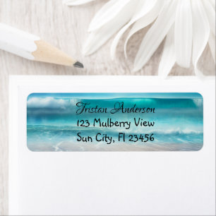 Joli Blue Ocean Waves and Sea Glass Personnalisé