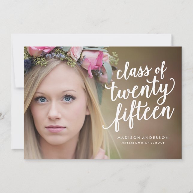 Joli Boho en mousse de mer| Invitation de diplômes (Devant)