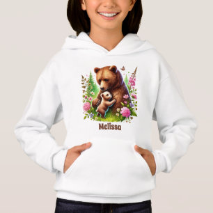 Joli bois animaux ajouter nom ours filles