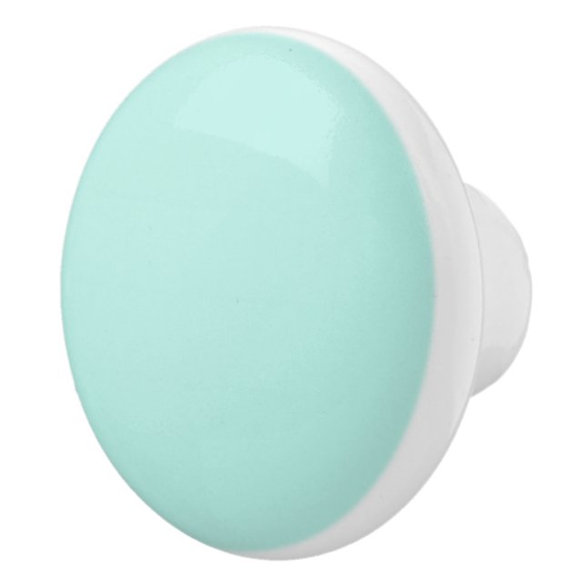 Joli bouton rond de céramique verte à la menthe (Droite)