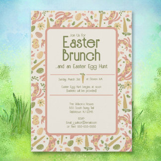 Joli Brunch de Pâques & Invitation chasse aux oeuf