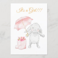 *~* Joli Bunny Pignon Ombrella Shower Invitation