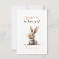 Joli Bunny Rose Anniversaire Merci Cartes