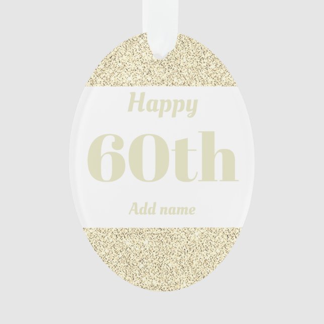 Joli cadeau d'anniversaire personnalisé ornement 6 (devant)