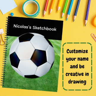Joli cahier de dessin personnalisé de football pou