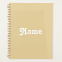 Joli camel beige nom personnalisé année monogramme