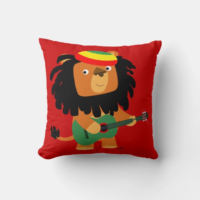 Joli caricature Lion de Sion Coussin (Recto)