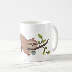 Joli caricature Sloth Cafe Mug