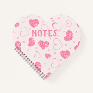 Joli Carnet de Coeurs Roses