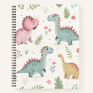 Joli Carnet de dinosaures aquarelle pour enfants