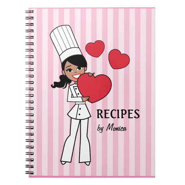 Joli carnet de fille de Baker d'Afro-américain (Devant)