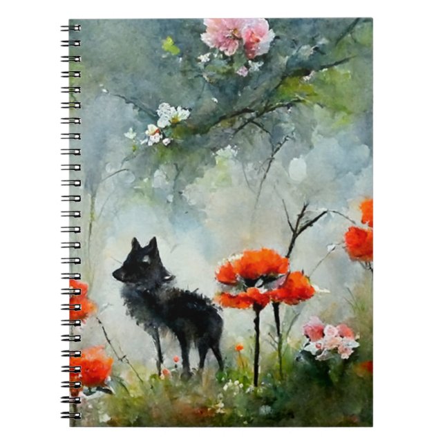 Joli carnet floral animal sauvage photo (Devant)