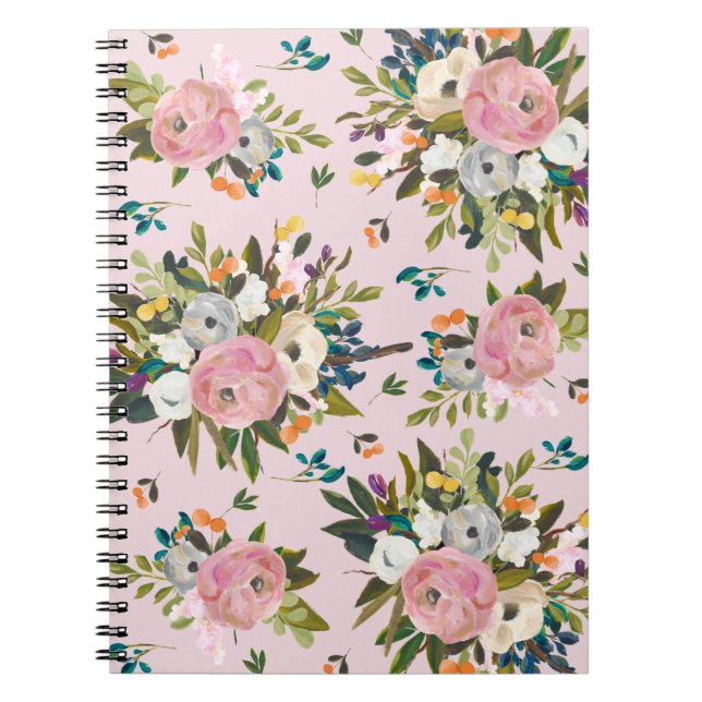 Joli Carnet Floral Rose (Devant)