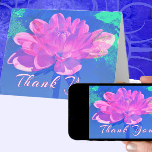 Joli Carte de remerciements Dahlia Rose