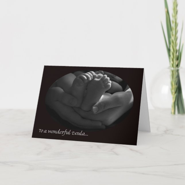 Joli Carte de remerciements Doula, mains et pieds (Devant)