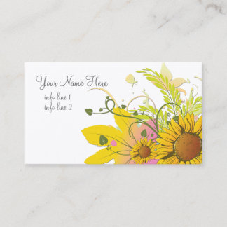 Joli carte de visite de tournesol