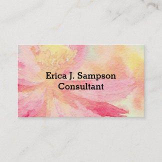 Joli Carte de visite Floral Aquarelle
