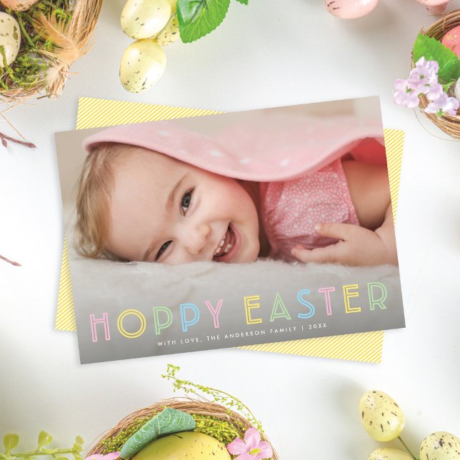 Joli Carte photo de vacances de Pâques Hoppy moder (Créateur téléchargé)