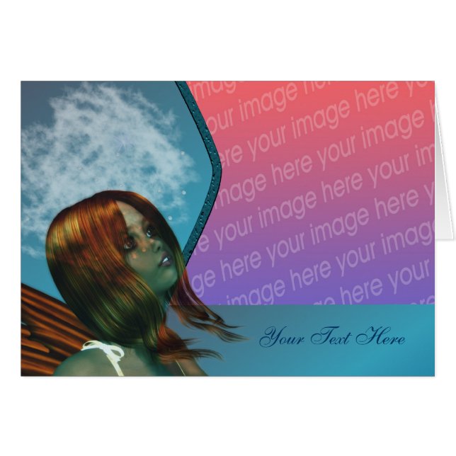 Joli Carte photo Imaginaire Fairy (Devant horizontal)