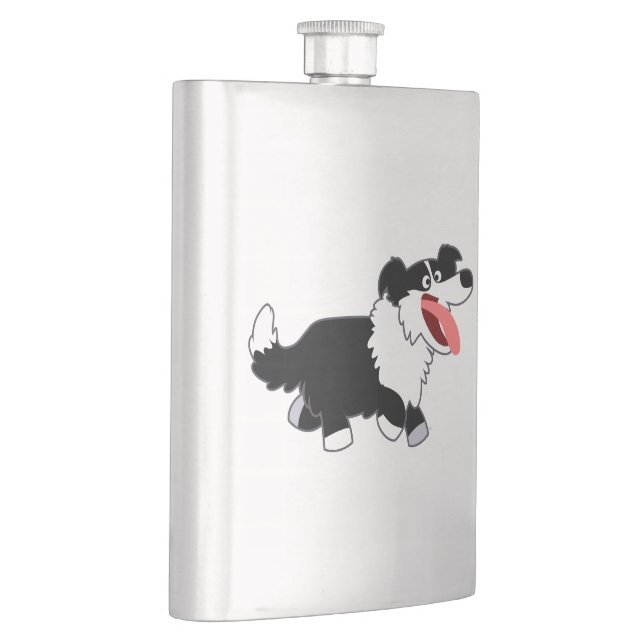 Joli Cartoon Bordure Collie Classique Flacon (Droite)