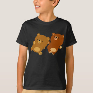 Joli Cartoon Facétieux Portes Enfants T-shirt