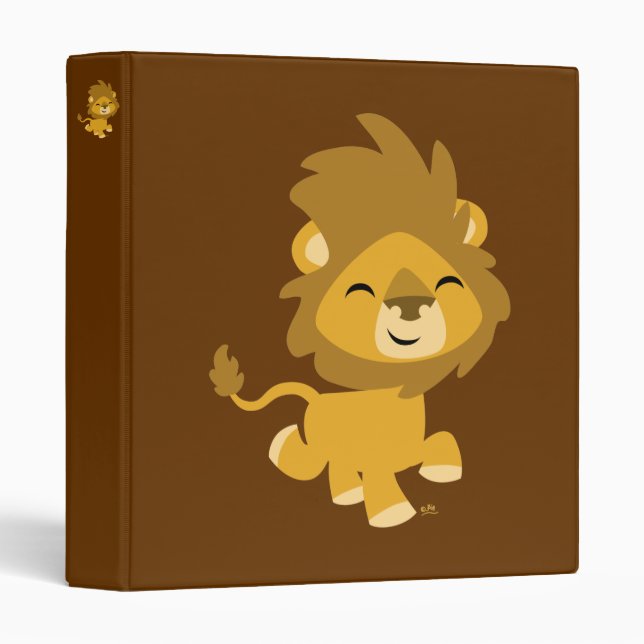 Joli Cartoon Lion Avery Classeur (Devant/Côté)