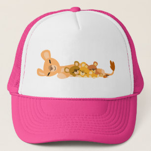 Joli Cartoon Mum Lion et Cubs Casquette