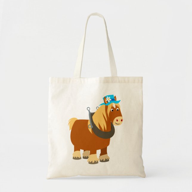 Joli Cartoon Trait Breton Horse Sac (Devant)